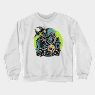 Three eyed Cyclops - Eye See You!: Skull-Splitting Troll Hunting Axe Crewneck Sweatshirt